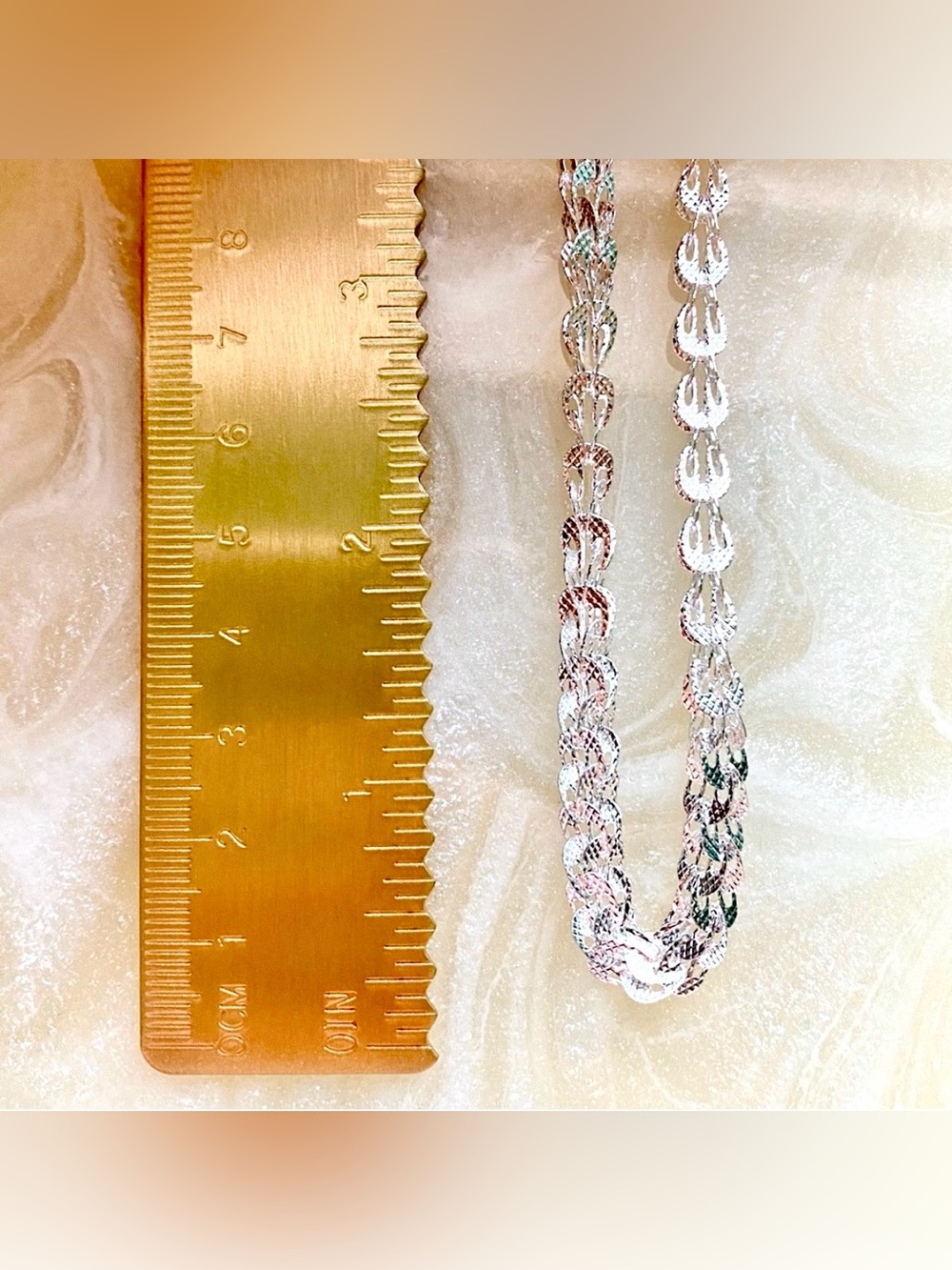 Silver Braided Chain Necklace - Picture 3 of 4